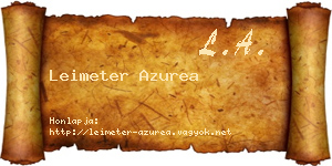 Leimeter Azurea névjegykártya